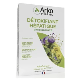 Boîte Arkopharma Arkofluides Détoxifiant Hépatique bio, ampoules pour le foie