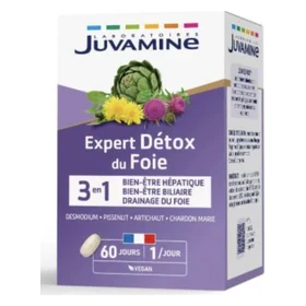 Boîte Juvamine Expert Détox du foie, 60 comprimés pour le foie en grande surface