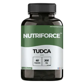 Boîte de TUDCA NutriForce, complément pour le foie dosé à 600 mg par jour
