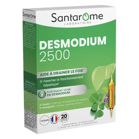 Boîte Santarome Desmodium 2500 en ampoules pour soutenir le foie