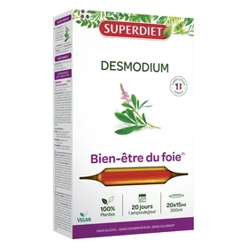 Boîte de Super Diet Desmodium en ampoules, 3 000 mg de desmodium par ampoule